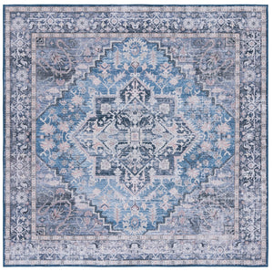 Safavieh Tucson Traditional Runner Rug - Elegant Power-loomed Design, Washable & Slip-resistant For Homes Blue ,Charcoal Polyester Pile Tsn137m-216