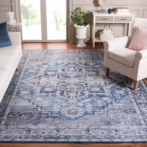 Safavieh Tucson Traditional Runner Rug - Elegant Power-loomed Design, Washable & Slip-resistant For Homes Blue ,Charcoal Polyester Pile Tsn137m-216