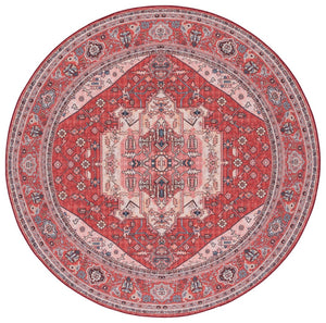 Safavieh Tucson Elegant Traditional Style Machine Washable Rug - Slip Resistant For Safe And Easy Care Red ,Pink Polyester Tsn139r-10