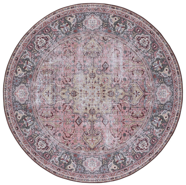 Safavieh Tucson Traditional Machine Washable Rug With Slip-resistant Design For Elegant Home Décor Pink ,Beige Polyester Pile Tsn144u-26