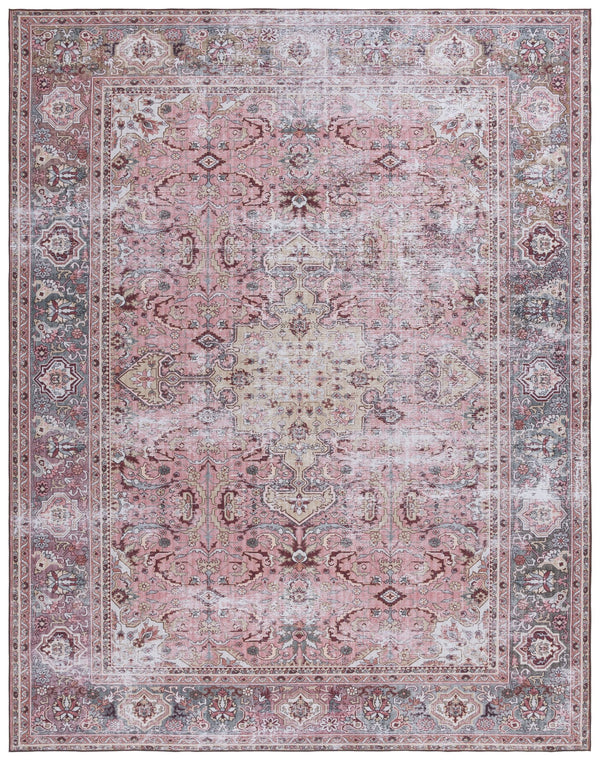 Safavieh Tucson Traditional Machine Washable Rug With Slip-resistant Design For Elegant Home Décor Pink ,Beige Polyester Pile Tsn144u-26