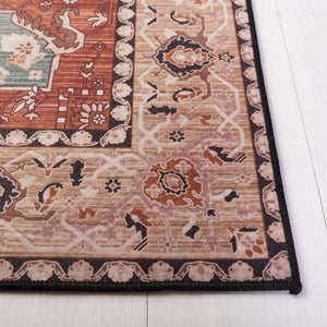Safavieh Tucson Vintage Persian Area Rug - Machine Washable, Slip Resistant, And Perfect For Any Space Aqua ,Rust Polyester Pile Tsn150j-10