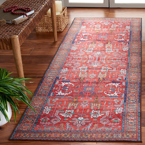 Safavieh Tucson Traditional Area Rug - Luxurious Power Loomed Design, Machine Washable & Slip Resistant Rust ,Navy Polyester Pile Tsn152p-210