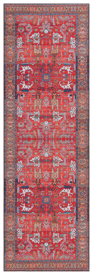 Safavieh Tucson Elegant Machine Washable Area Rug - Durable, Slip-resistant Design For Timeless Spaces Rust ,Navy Polyester Pile Tsn152p-220