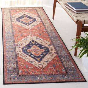Safavieh Tucson Vintage Persian Rug - Elegant Design, Machine Washable & Slip Resistant For Modern Homes Rust ,Blue Polyester Pile Tsn153p-214