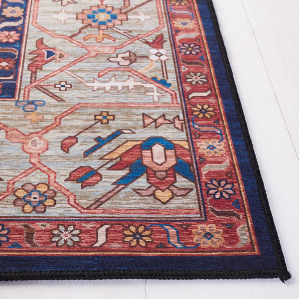 Safavieh Tucson Vintage Persian Rug - Elegant Design, Machine Washable & Slip Resistant For Modern Homes Rust ,Blue Polyester Pile Tsn153p-214