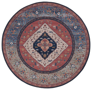 Safavieh Tucson Vintage Persian Rug - Elegant Design, Machine Washable & Slip Resistant For Modern Homes Rust ,Blue Polyester Pile Tsn153p-214