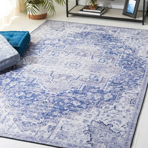 Safavieh Tucson Vintage Persian Rug: Machine Washable, Slip Resistant, Timeless Elegance For Your Home Navy ,Grey Polyester Tsn154n-24