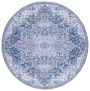 Safavieh Tucson Vintage Persian Rug: Machine Washable, Slip Resistant, Timeless Elegance For Your Home Navy ,Grey Polyester Tsn154n-24