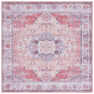 Safavieh Tucson Exquisite Floral Power Loomed Rug - Machine Washable, Slip-resistant, Timeless Elegance Rust ,Beige Polyester Pile Tsn163p-26