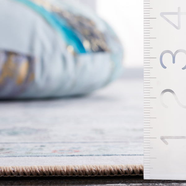 Safavieh Tucson Elegant Beige Green Rug – Soft Polyester, Machine Washable & Slip Resistant For Durability Blue ,Red Polyester Pile Tsn165b-8sq