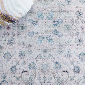 Safavieh Tucson Elegant Beige Green Rug – Soft Polyester, Machine Washable & Slip Resistant For Durability Blue ,Red Polyester Pile Tsn165b-8sq