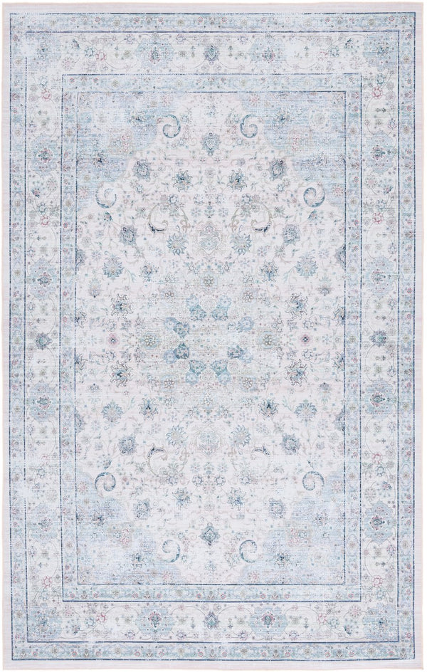 Safavieh Tucson Elegant Beige Green Rug – Soft Polyester, Machine Washable & Slip Resistant For Durability Blue ,Red Polyester Pile Tsn165b-8sq