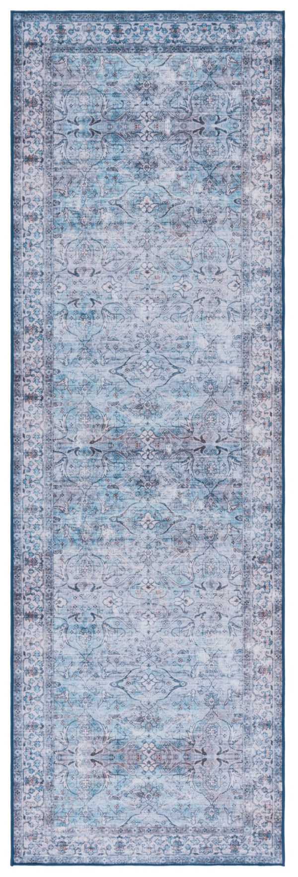 Safavieh Tucson Exquisite Machine Washable Area Rug - Slip Resistant, Timeless Design For Elegant Interiors Aqua ,Pink Polyester Tsn173j-26
