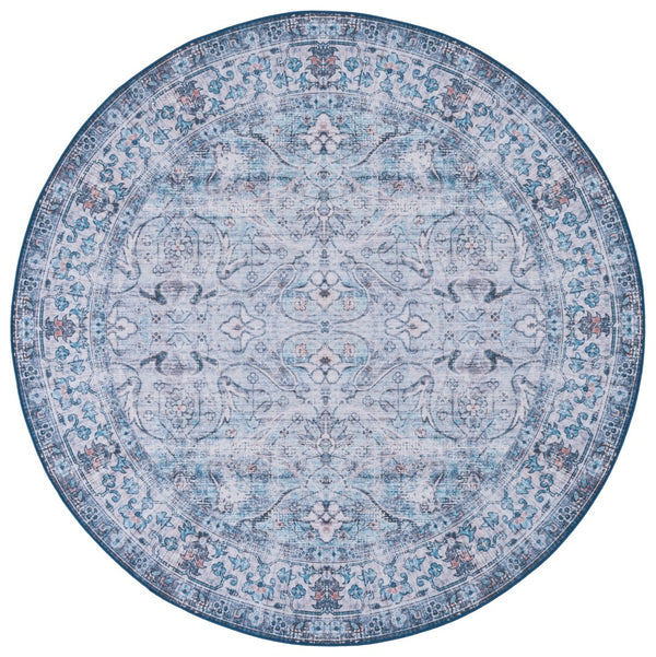 Safavieh Tucson Exquisite Machine Washable Area Rug - Slip Resistant, Timeless Design For Elegant Interiors Aqua ,Pink Polyester Tsn173j-26