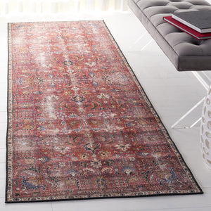 Safavieh Tucson Timeless Traditional Rug – Machine Washable, Slip Resistant, Durable Design For Any Room Red ,Beige Polyester Pile Tsn174q-24