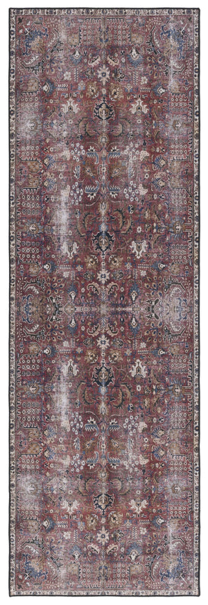 Safavieh Tucson Timeless Traditional Rug – Machine Washable, Slip Resistant, Durable Design For Any Room Red ,Beige Polyester Pile Tsn174q-24