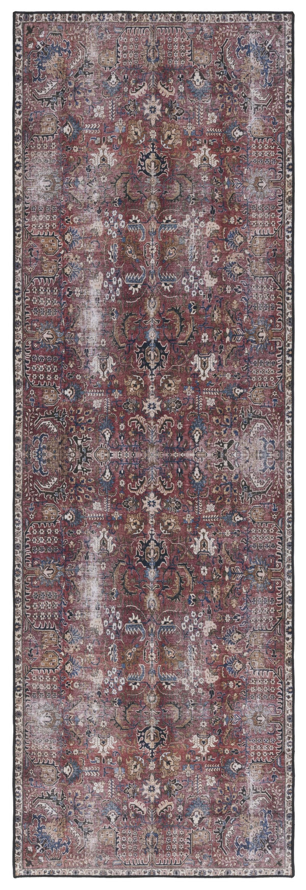 Safavieh Tucson Timeless Traditional Rug – Machine Washable, Slip Resistant, Durable Design For Any Room Red ,Beige Polyester Pile Tsn174q-24