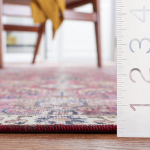 Safavieh Tucson Timeless Traditional Rug – Machine Washable, Slip Resistant, Durable Design For Any Room Red ,Beige Polyester Pile Tsn174q-24