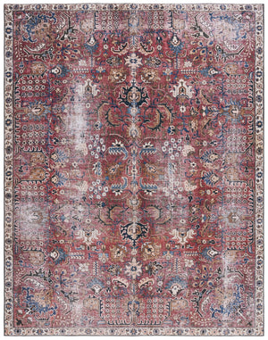 Safavieh Tucson Timeless Traditional Rug – Machine Washable, Slip Resistant, Durable Design For Any Room Red ,Beige Polyester Pile Tsn174q-24