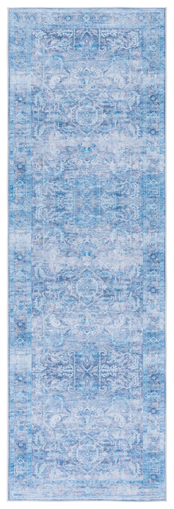 Safavieh Tucson Elegant Floral Pattern Area Rug - Machine Washable, Slip-resistant, Durable Home Decor Accent Purple ,Blue Polyester Pile Tsn185v-57