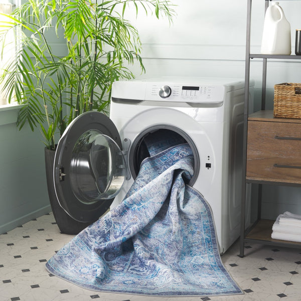 Safavieh Tucson Elegant Floral Pattern Area Rug - Machine Washable, Slip-resistant, Durable Home Decor Accent Purple ,Blue Polyester Pile Tsn185v-57