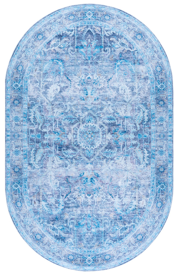 Safavieh Tucson Elegant Floral Pattern Area Rug - Machine Washable, Slip-resistant, Durable Home Decor Accent Purple ,Blue Polyester Pile Tsn185v-57