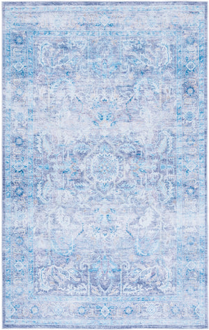 Safavieh Tucson Elegant Floral Pattern Area Rug - Machine Washable, Slip-resistant, Durable Home Decor Accent Purple ,Blue Polyester Pile Tsn185v-57