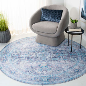 Safavieh Tucson Elegant Floral Pattern Area Rug - Machine Washable, Slip-resistant, Durable Home Decor Accent Purple ,Blue Polyester Pile Tsn185v-57