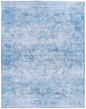 Safavieh Tucson Exquisite Power Loomed Area Rug - Luxurious Floral Design, Washable & Slip-resistant Purple ,Blue Polyester Pile Tsn185v-4sq
