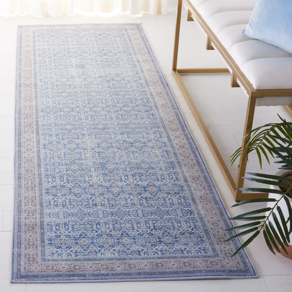 Safavieh Tucson Elegant Area Rug – Durable, Machine Washable, Slip-resistant Design To Elevate Your Home Decor Blue ,Rust Polyester Tsn186m-26