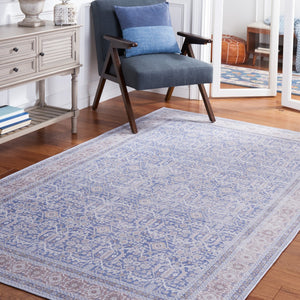 Safavieh Tucson Elegant Area Rug – Durable, Machine Washable, Slip-resistant Design To Elevate Your Home Decor Blue ,Rust Polyester Tsn186m-26