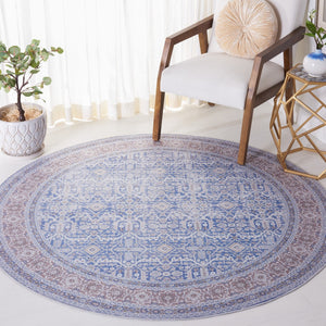 Safavieh Tucson Elegant Area Rug – Durable, Machine Washable, Slip-resistant Design To Elevate Your Home Decor Blue ,Rust Polyester Tsn186m-26