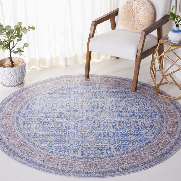 Safavieh Tucson Elegant Area Rug – Durable, Machine Washable, Slip-resistant Design To Elevate Your Home Decor Blue ,Rust Polyester Tsn186m-26