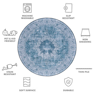 Safavieh Tucson 190x Green Area Rug - Stylish, Machine Washable, And Slip Resistant For Home Decor Bliss Green ,Grey Polyester Pile Tsn190y-10