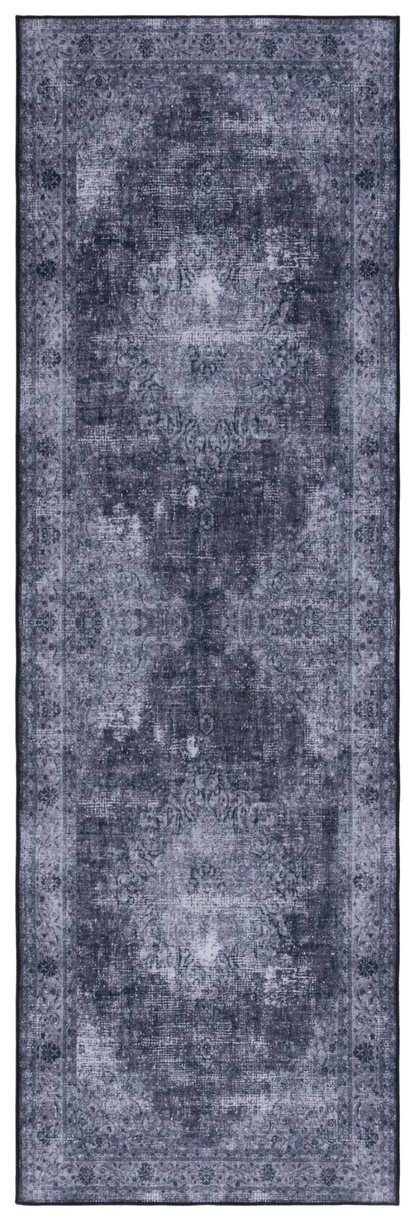 Safavieh Tucson Traditional Power Loomed Area Rug - Machine Washable, Slip Resistant Elegance For Any Space Black ,Grey Polyester Pile Tsn190z-57