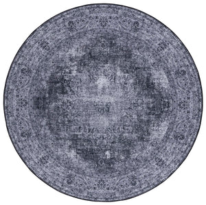 Safavieh Tucson Traditional Power Loomed Area Rug - Machine Washable, Slip Resistant Elegance For Any Space Black ,Grey Polyester Pile Tsn190z-57