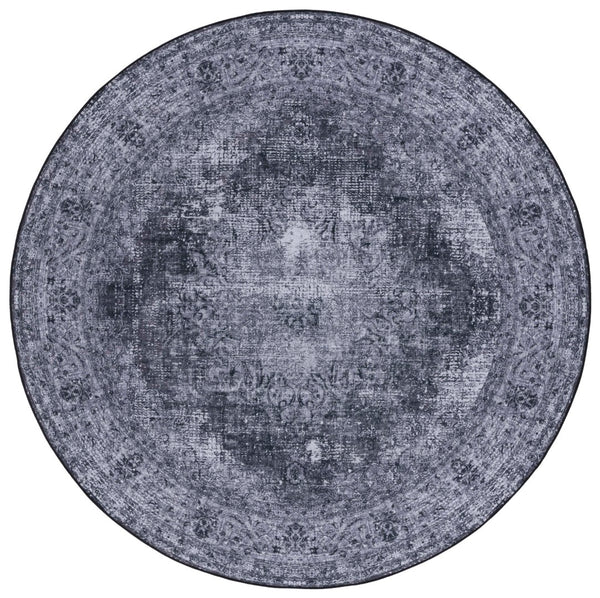 Safavieh Tucson Traditional Power Loomed Area Rug - Machine Washable, Slip Resistant Elegance For Any Space Black ,Grey Polyester Pile Tsn190z-57