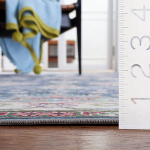 Safavieh Tucson Traditional Floral Medallion Rug - Durable, Machine Washable & Slip Resistant For Elegance Navy ,Beige Polyester Pile Tsn196n-24