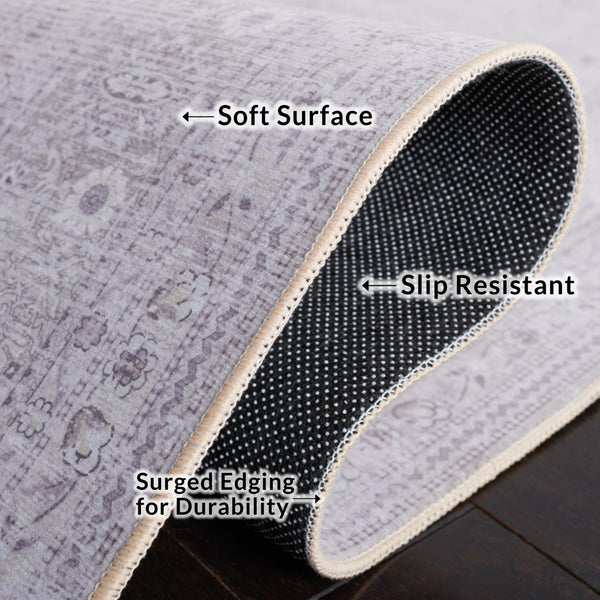 Safavieh Tucson Elegant Traditional Area Rug - Machine Washable, Slip Resistant, Durable Soft Polyester Design Beige ,Beige Polyester Pile Tsn199b-4sq