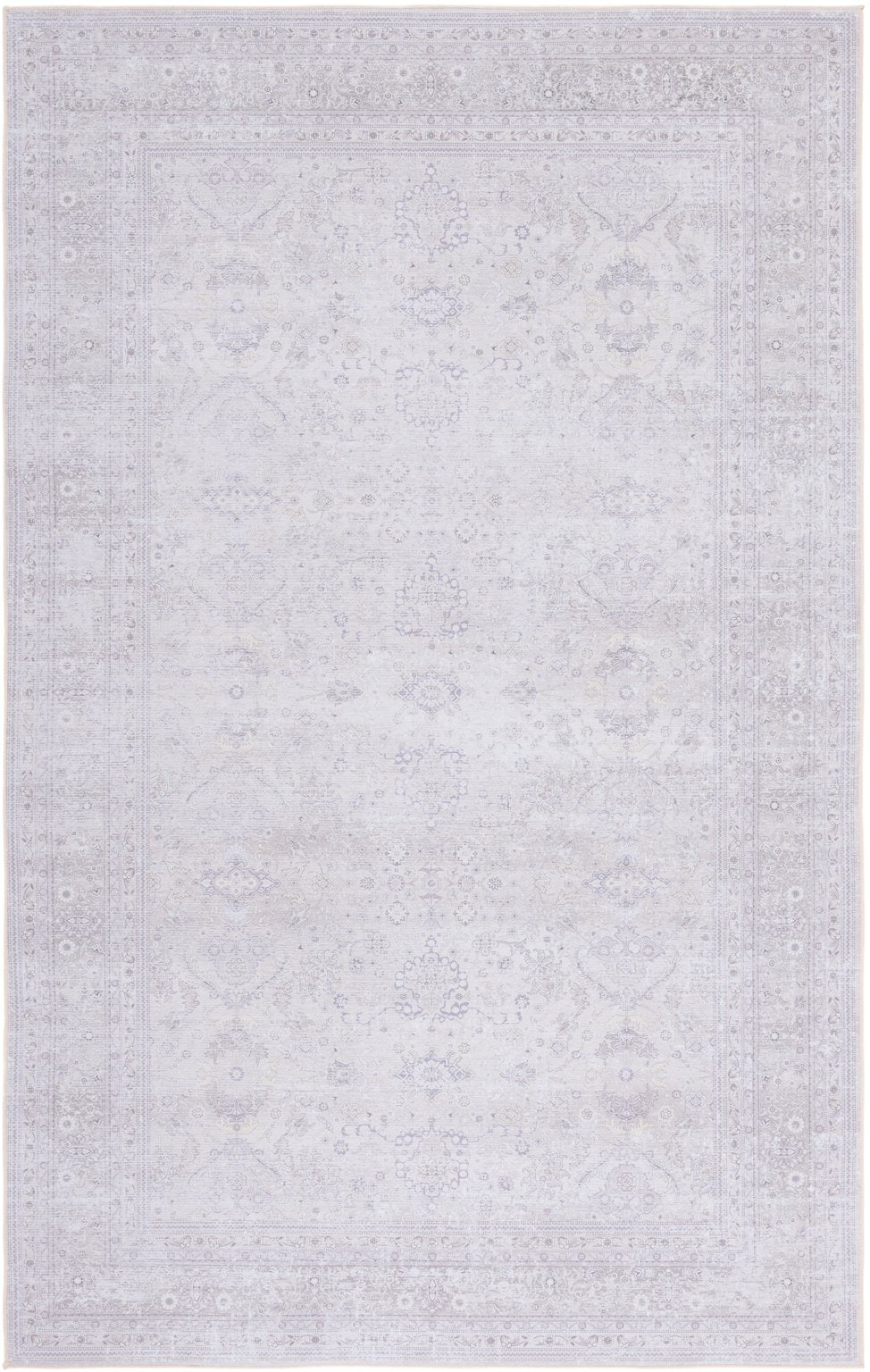 Safavieh Tucson Elegant Traditional Area Rug - Machine Washable, Slip Resistant, Durable Soft Polyester Design Beige ,Beige Polyester Pile Tsn199b-4sq
