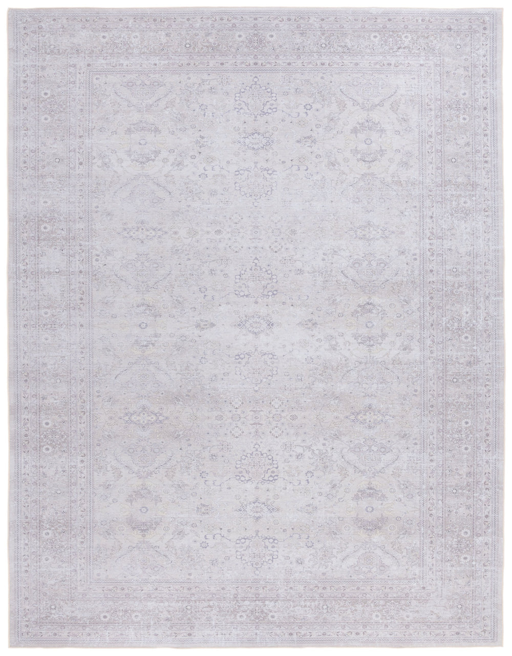 Safavieh Tucson Elegant Traditional Area Rug - Machine Washable, Slip Resistant, Durable Soft Polyester Design Beige ,Beige Polyester Pile Tsn199b-4sq