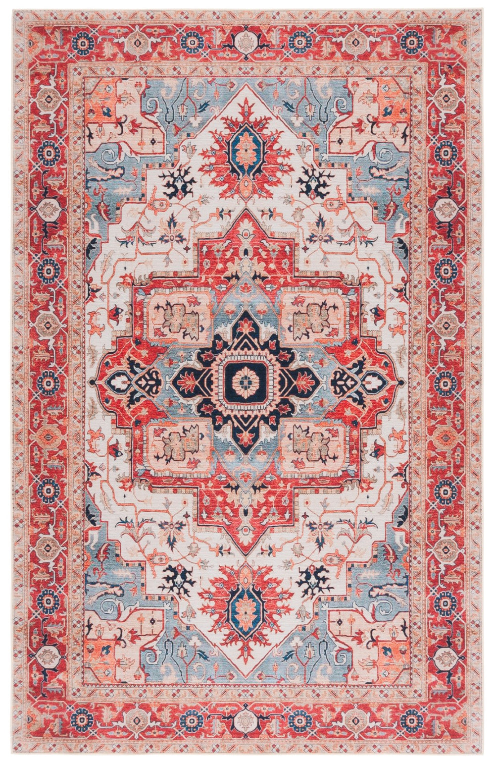 Safavieh Tucson 201b Beige / Rust Beige ,Rust Polyester Pile Tsn201b-6r