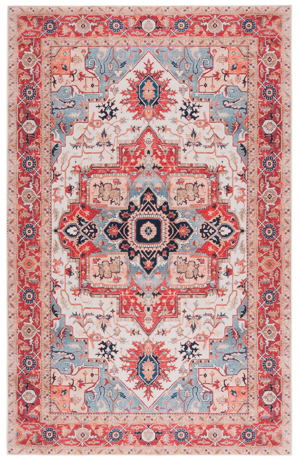 Safavieh Tucson 201b Beige / Rust Beige ,Rust Polyester Pile Tsn201b-6r