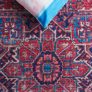 Safavieh Tucson 202q Red / Navy Red ,Navy Polyester Pile Tsn202q-6sq