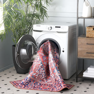 Safavieh Tucson 202q Red / Navy Red ,Navy Polyester Pile Tsn202q-6sq