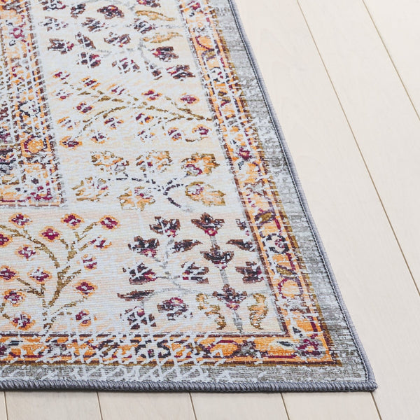 Safavieh Tucson Traditional Area Rug - Soft, Durable, Machine Washable & Slip Resistant For Easy Care Grey Green ,Beige Polyester Pile Tsn204f-5