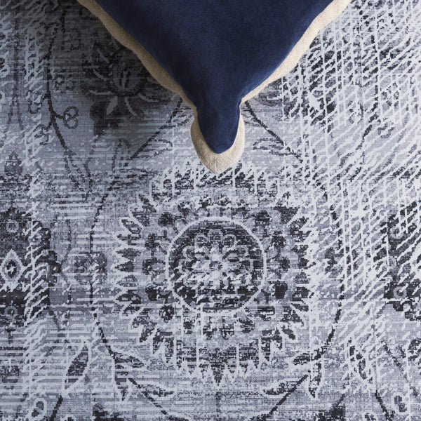 Safavieh Tucson Area Rug - Elegant Green-grey And Beige Design, Machine Washable, Slip Resistant For Safety Dark Grey ,Light Grey Polyester Pile Tsn204g-6