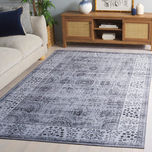 Safavieh Tucson Area Rug - Elegant Green-grey And Beige Design, Machine Washable, Slip Resistant For Safety Dark Grey ,Light Grey Polyester Pile Tsn204g-6