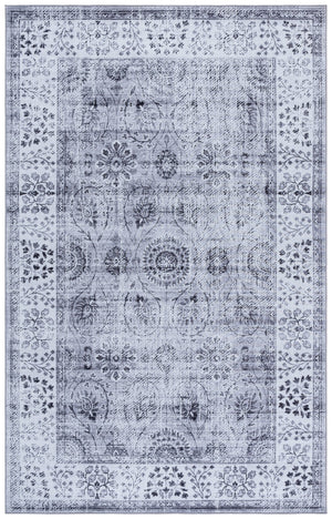 Safavieh Tucson Traditional Area Rug - Soft, Durable, Machine Washable & Slip Resistant For Easy Care Dark Grey ,Light Grey Polyester Pile Tsn204g-5